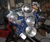 Dressed Engine with Billet Aluminum R4 AC BRacket Set
